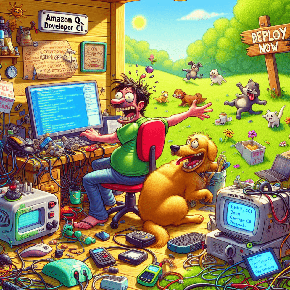 Bob configuring his quantum workflow on a cartoon laptop